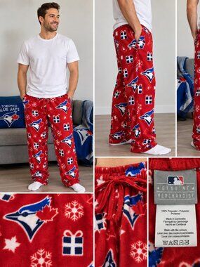 Toronto Blue Jays MLB Christmas Fleece Pajama Pants